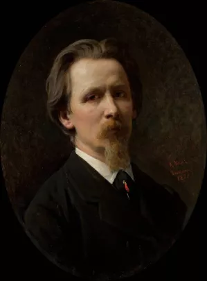 Self-portrait by Karol Miller Oil Painting
