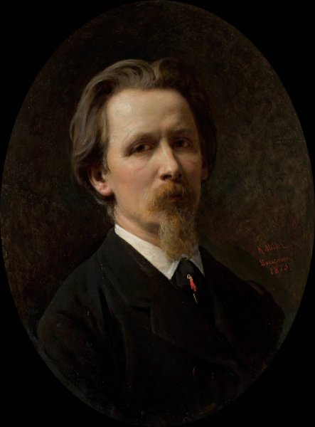 Self-portrait  by Karol Miller - Hand-Painted Oil Painting Reproduction