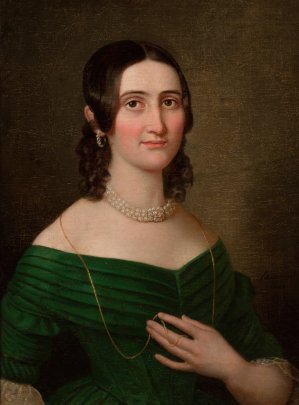 Portrait of a Woman by Karol Schweikart Oil Painting