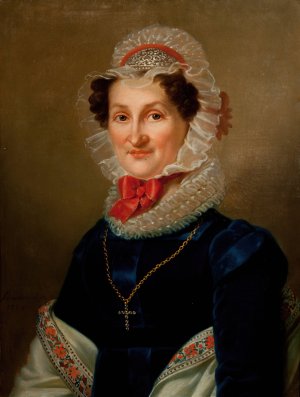 Portrait of Teresa Hausner by Karol Schweikart Oil Painting