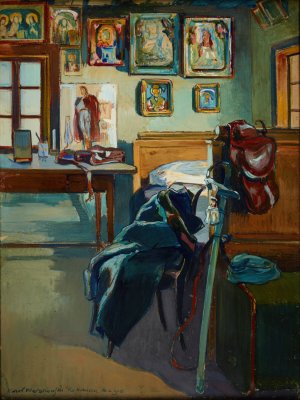 Officers'quarters in Rokitnica by Karol Zyndram Maszkowski Oil Painting