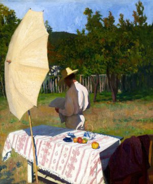 October by Karoly Ferenczy Oil Painting