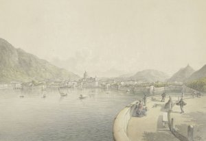 Como by Karoly Lajos Libay Oil Painting