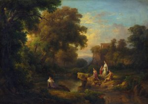 Diana and Her Nymphs by Karoly Marko Oil Painting