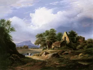 Excursion in Italian Countryside Oil painting by Karoly Marko
