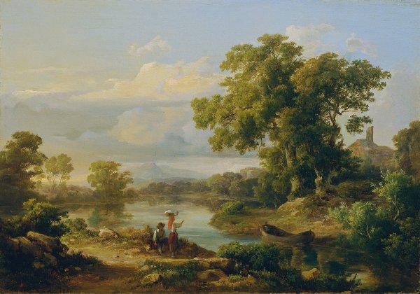 Main Product Photo of Fruhling am Fluss  Painting by Karoly Marko