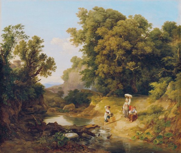 Ideale Landschaft  by Karoly Marko - Hand-Painted Oil Painting Reproduction