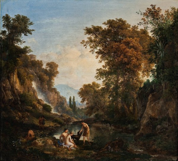 Landscape With Nymphs  by Karoly Marko - Hand-Painted Oil Painting Reproduction