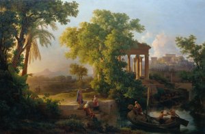 Landschaft mit der Berufung des Hl. Petrus by Karoly Marko Oil Painting