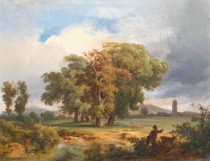 Motif of the Cascina in Pisa by Karoly Marko Oil Painting