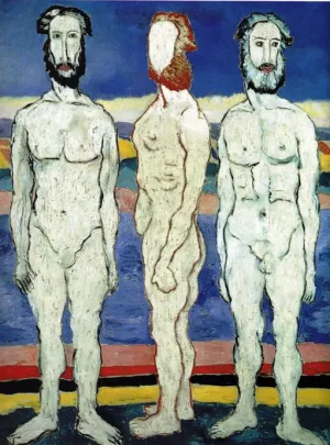 Bathers painting by Kasimir Malevich