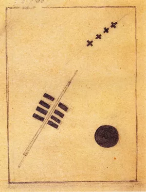 Cosmos Oil painting by Kasimir Malevich