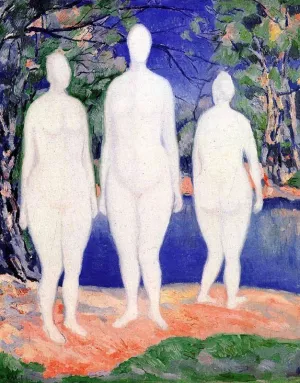 Female Bathers by Kasimir Malevich Oil Painting