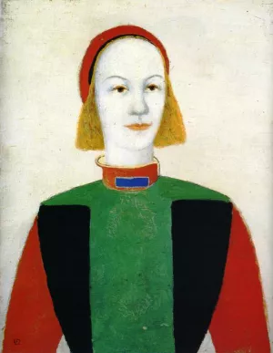 Girl painting by Kasimir Malevich