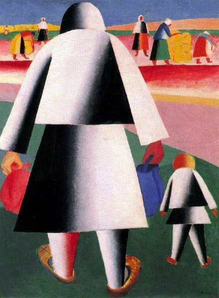 Going to the Harvest by Kasimir Malevich - Hand-Painted Oil Painting Reproduction