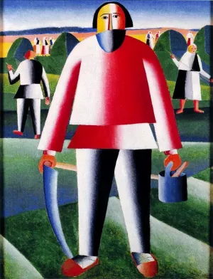 Haymaking by Kasimir Malevich - Oil Painting Reproduction