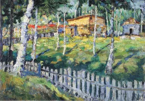 Malewitsch - Birkenhain by Kasimir Malevich Oil Painting