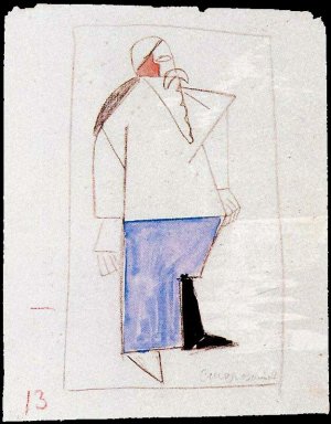 Old-Timer by Kasimir Malevich Oil Painting
