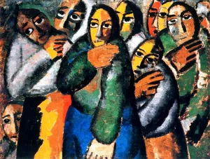 Peasant Women at Church painting by Kasimir Malevich