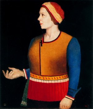 Portrait of the Artist's Wife by Kasimir Malevich Oil Painting
