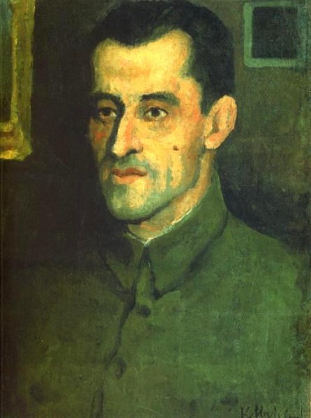 Portrait of V.A. Pavlov by Kasimir Malevich - Hand-Painted Oil Painting Reproduction