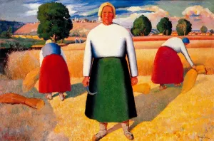Reapers by Kasimir Malevich Oil Painting