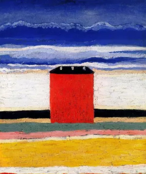 Red House Oil painting by Kasimir Malevich