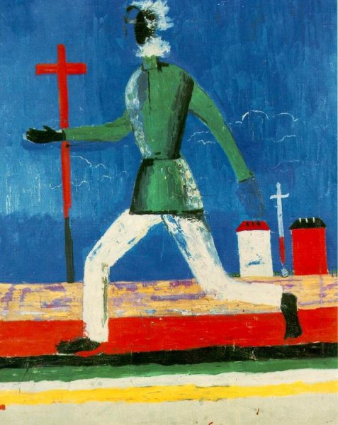 Main Product Photo of Running Man Painting by Kasimir Malevich