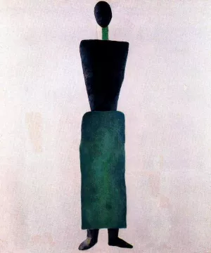 Suprematism Female Figure painting by Kasimir Malevich