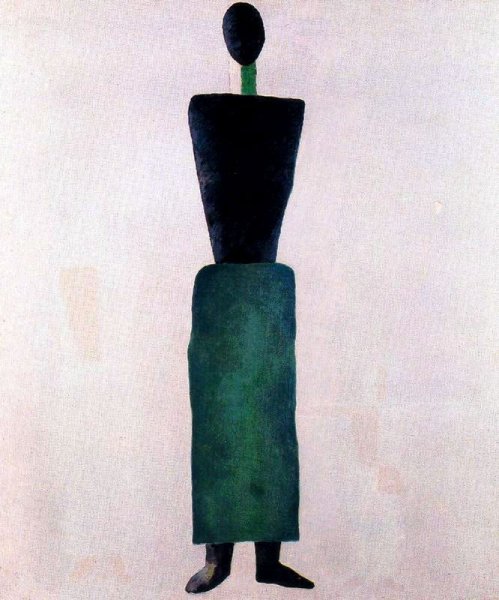 Suprematism Female Figure by Kasimir Malevich - Hand-Painted Oil Painting Reproduction