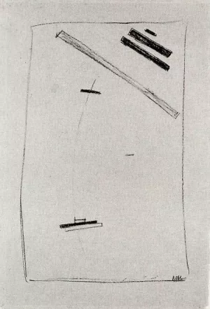Suprematist Drawing 2 by Kasimir Malevich - Oil Painting Reproduction