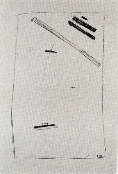 Main Product Photo of Suprematist Drawing 2 Painting by Kasimir Malevich