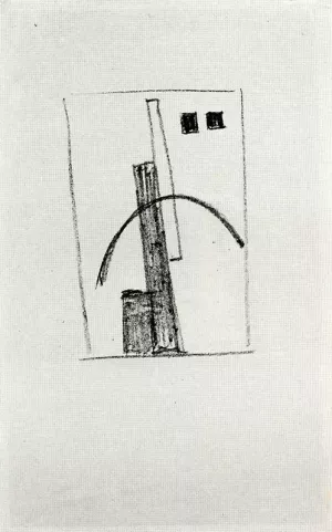 Suprematist Drawing by Kasimir Malevich Oil Painting