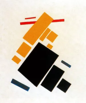Suprematist Painting: Aeroplane Flying by Kasimir Malevich - Oil Painting Reproduction