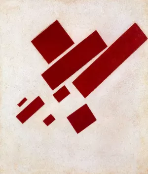Suprematist Painting. Eight Red Rectangle