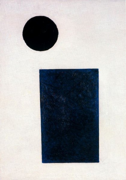 Main Product Photo of Suprematist Painting. Rectangle and Circle Painting by Kasimir Malevich