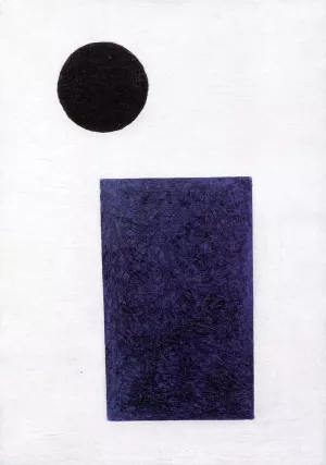 Suprematist Painting, Rectangule and Circle by Kasimir Malevich - Oil Painting Reproduction
