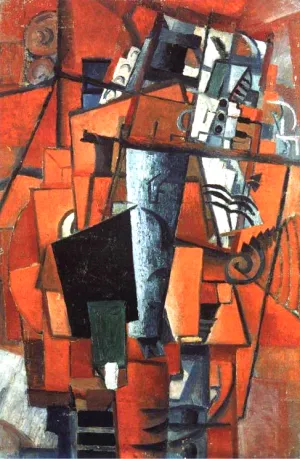 The Lady at the Piano by Kasimir Malevich Oil Painting