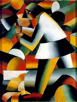 The Woodsman by Kasimir Malevich Oil Painting