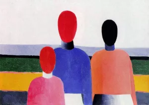 Three Female Figures Oil painting by Kasimir Malevich