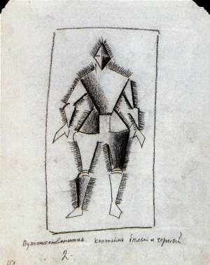 Traveler Oil painting by Kasimir Malevich