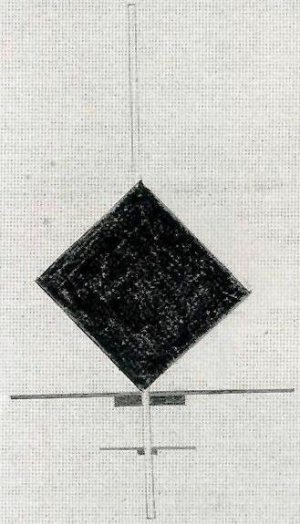 Vertical Construction / Suprematist Oil painting by Kasimir Malevich