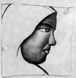 Women's Head in Profile by Kasimir Malevich Oil Painting
