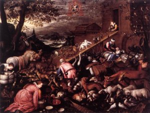 Noah's Ark Cycle: 2. Entering the Ark by Kaspar Memberger The Elder Oil Painting