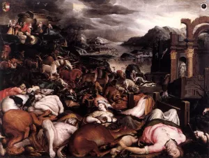 Noah's Ark Cycle: 4. Leaving the Ark by Kaspar Memberger The Elder Oil Painting