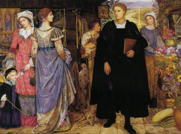 The Chance Meeting by Kate Elizabeth Bunce - Hand-Painted Oil Painting Reproduction