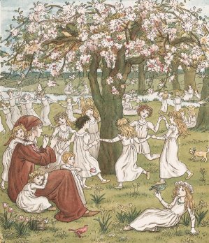 The Pied Piper of Hamelin 1 by Kate Greenaway Oil Painting