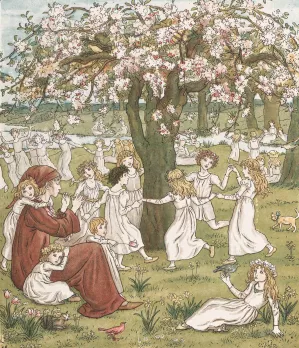 The Pied Piper of Hamelin 1 by Kate Greenaway Oil Painting