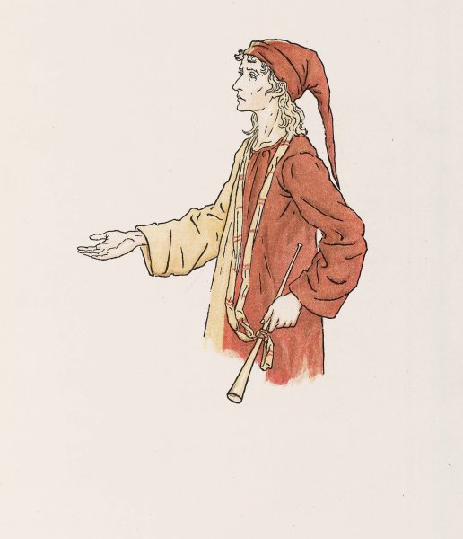 The Pied Piper of Hamelin 17  by Kate Greenaway - Hand-Painted Oil Painting Reproduction