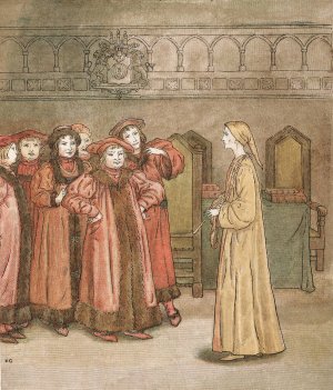 The Pied Piper of Hamelin 18 by Kate Greenaway Oil Painting